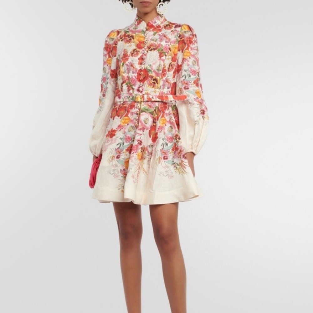 Zimmermann Multicolor Floral Long Sleeve Dress